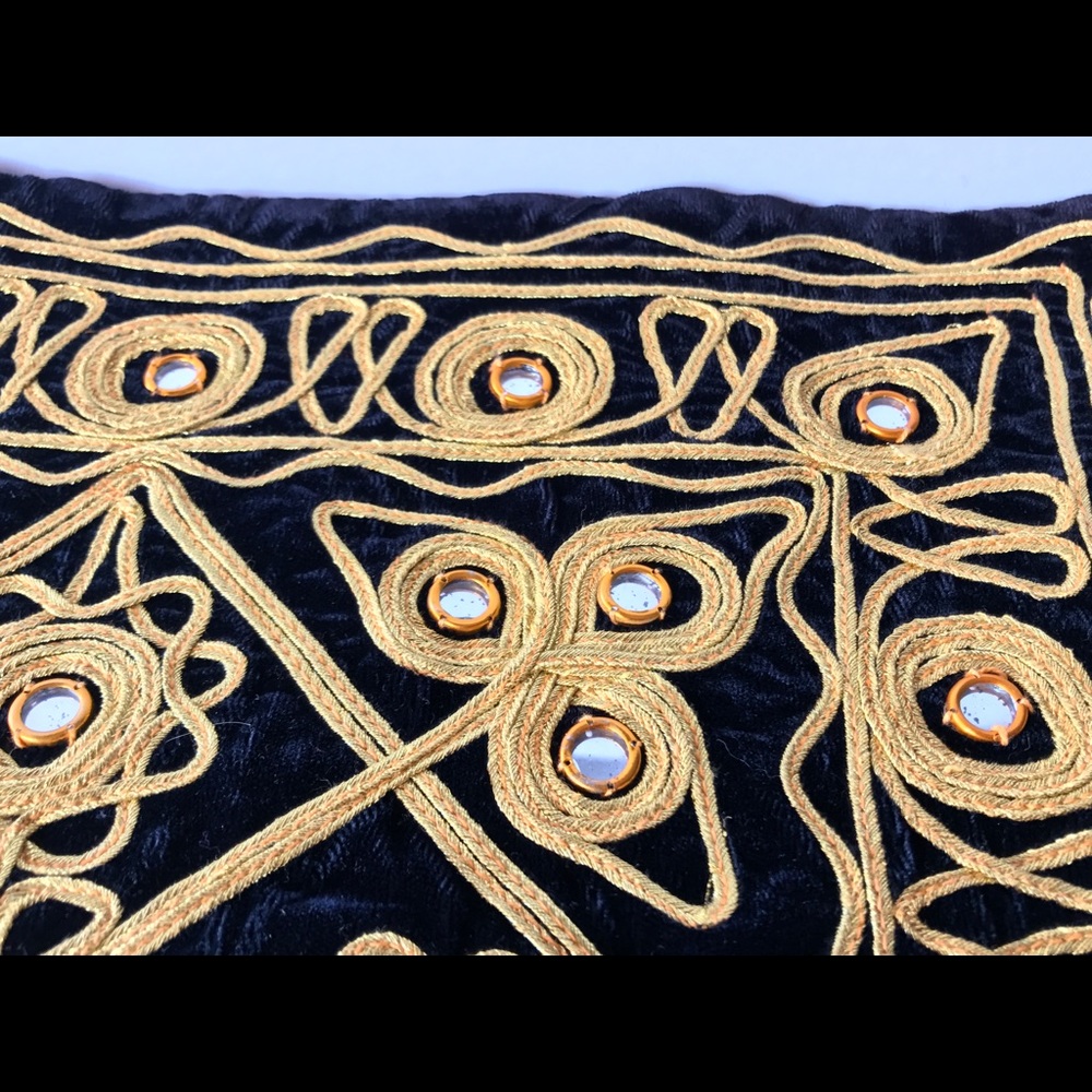 Velvet embellished cushion covers